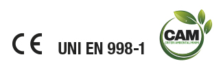 Simbolo CE + UNI EN 998-1 + CAM